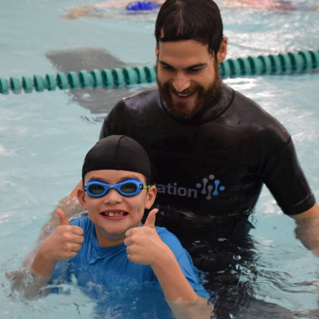 Photo of swim lessons with kid