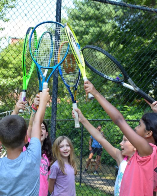 kids at Tennis Camp.