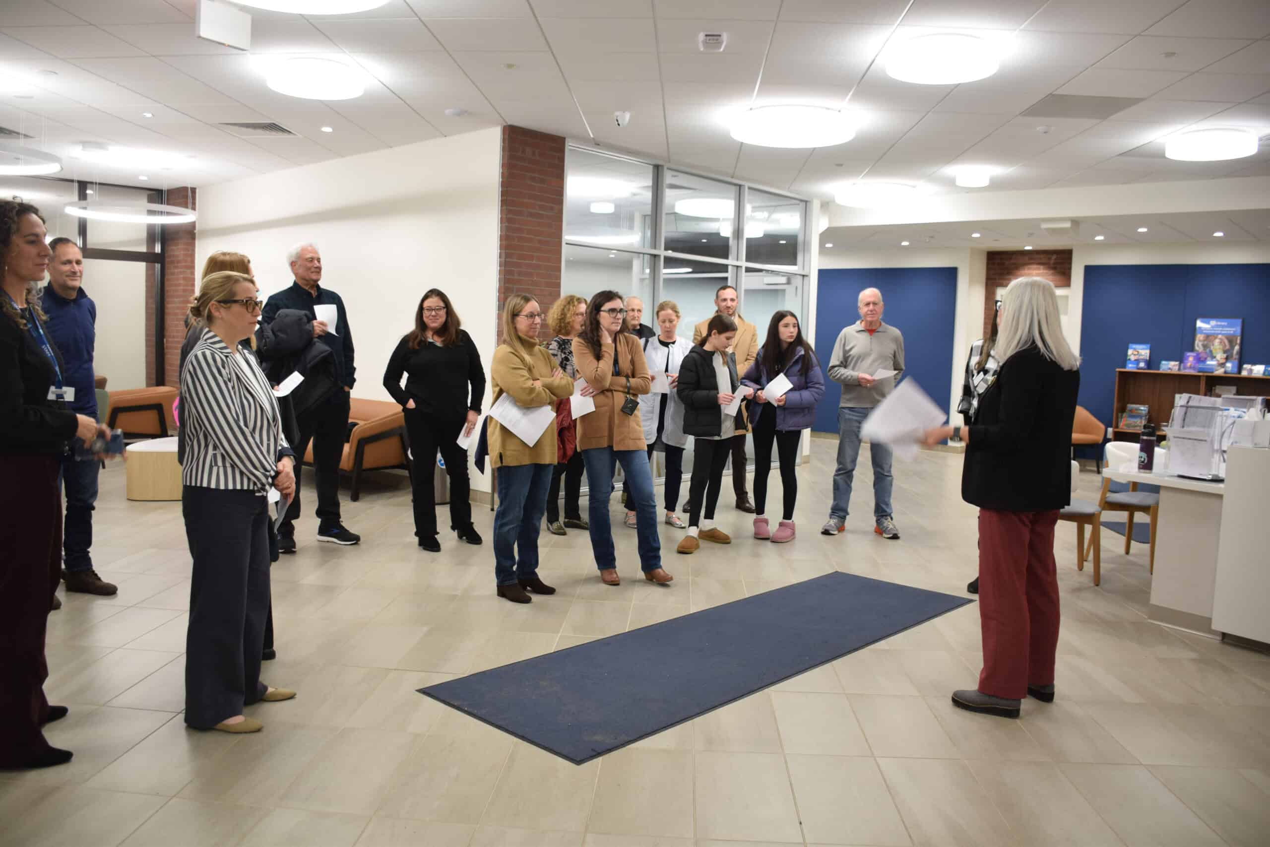 gathering for our Mezuzot hanging